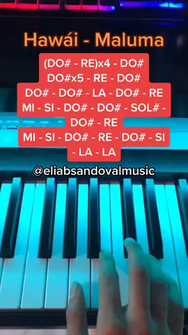 Hawái - Tutorial #piano #pianotutorial #hawai #maluma #hawaimaluma