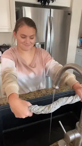 NEW CHALLENGE! Get the towel out without getting it wet, letting go with either hand or turning off the water.🤣
