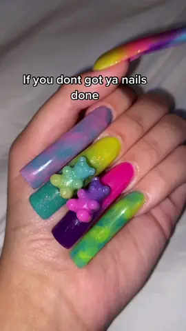 But are your nails cute like mines doe🥰 #gummybear #nails #xlnails #longnails