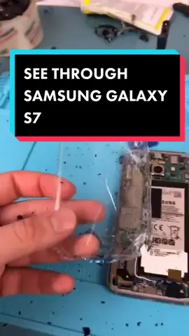 Making a Samsung galaxy s7 see through! Watch until the end! #samsung #samsunggalaxy #phonerepair