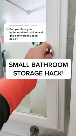 Reply to @brennamartin3 #small #bathroom #linencloset #cc #organizeit #deepclean #declutter #smallhome #storage #bathroomcleaning #bathroomstorage