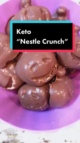 Keto “Nestle Crunch” #ketocandy #chocolate #lowcarbdiet #lowcarbdessert #ketodessert #ketodiet #easyketo #ketohack #sola #mct #lilyschocolate #fyp