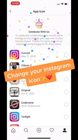 Thank you tik tok for showing me how to change my Instagram icon #instagram #icon #birthday