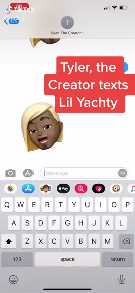 #TylerTheCreator sends #LilYachty himself singing “Pardon Me” with his Animoji 😭 #rap #hiphop