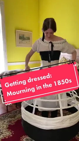 Death becomes her: mourning fashion in the 1850s. How I get dressed for my volunteer work #fashionhistory #sewing  #victorianfashion  #grwm #costume
