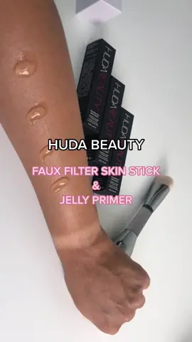 The NEW @hudabeauty #fauxfilter Skin Stick & Jelly Primer! ✨ #hudabeauty #makeup #swatches #beauty #fyp #foryou #makeuphaul #foundationhack
