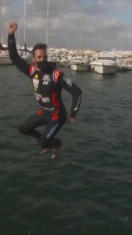 Great jump Dani 🙌🏼 Winning Rally Italia Sardegna suits you 😉 #waterjump #happy #winner #race #viral #followme