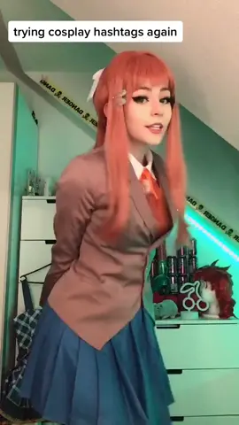 what they gonna do shadow me again ?😺 #cosplaygirl #monikacosplay #ddlccosplay #justmonika #germancosplaygirl