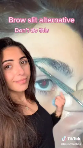 Brow slit alternative #browslit #concealer #brows #greenscreenvideo