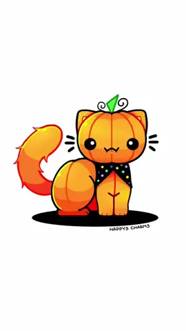 OCT. 27 pumpkin cat digital redraw 🎃 #pumpkin #Yellow #fyp #halloween #drawtober2020
