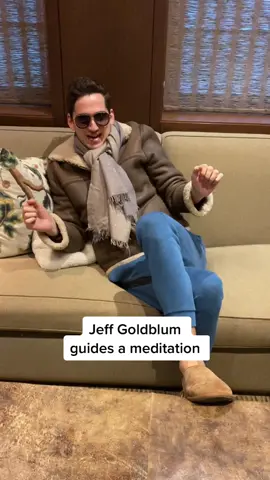 Jeff Goldblum guides a meditation #jeffgoldblum #goldblum #impression #fyp #foryou #foryoupage #jurassicpark #meditation