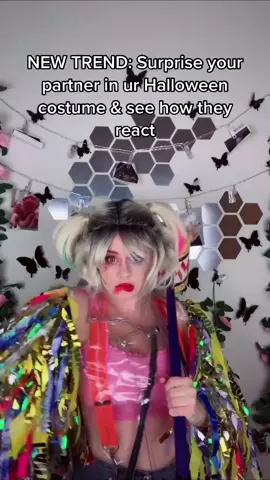 NEW TREND: Surprise ur partner with ur Halloween costume & see how they react! Watch til the end! #couplegoals #marriedlife #fyp #HappyHalloween