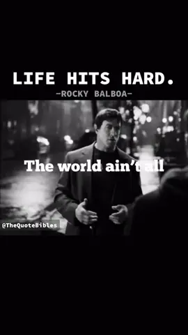 ‘Nobody hits as hard as life’ - Rocky Balboa👊🏻. #rocky #sylvesterstallone #rockybalboa #lifeishard