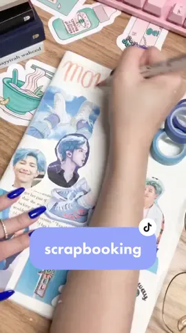 Reply to @kookies_jimin ending the series with namjoon! 💙 #scrapbooking #scrapbook #asmr #namjoon #rm #bts #btsnamjoon #jooncore #aesthetic #kpop