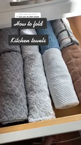 Reply to @tabeth_tayt How to fold Kitchen towels #kitchentowels #towels #foldinghacks #organizationhacks