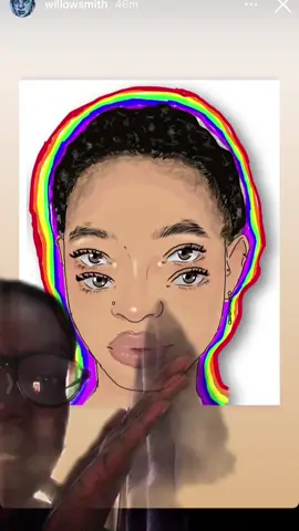 willow shared my art on her story. Thats all. I hope you all have a good day today😭❤️ #willowsmith #fyp#FanEdit