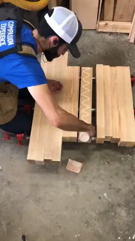 Gluing up all the blocks for the next table base 💪🏼 #happytuesday #glueup #buildit #table #furniture #design #timelapse