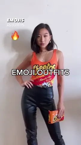 EMOJIS AS OUTFITS (pt. 2) yes I did use a hot Cheetos bag as a purse LMAO #fyp #foryou #fashion #baddie #outfit #OOTD #style #emoji #emojichallenge