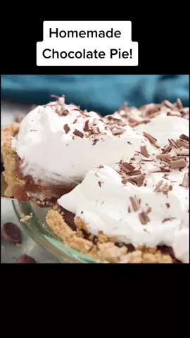 Easy Homemade Chocolate Pie recipe! #thanksgiving #Recipe #tiktokfood #HolidaysOurWay #fyp