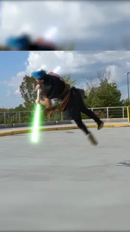 Jedi flips 😍 #cosplay #jedi #parkour #starwars #lightsaber