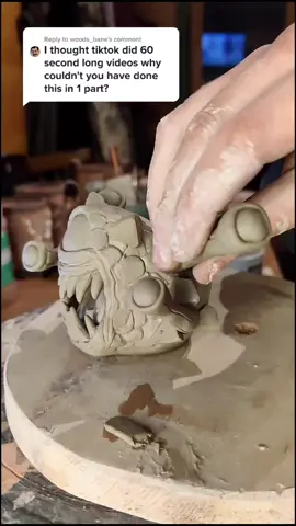 so what do you prefer? 2 parts or one long video. #design #sculpture #art #clay #dnd #pipe #beholder #tabletop #ttrpg