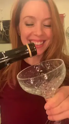 Someone finally showed up at my doorstep with champagne to help me celebrate 20k views on my music video! #musicvideo #celebrate #nerdy #redhead #yay