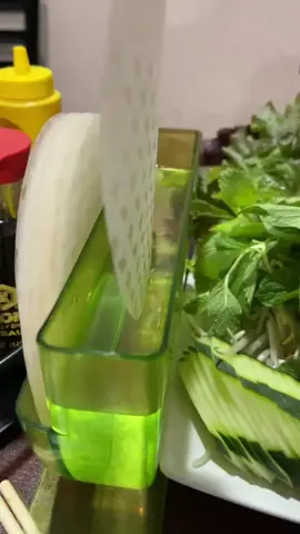 One-handed spring roll was surprisingly harder with the small rice paper #springroll #friedcatfish #springrolls #watchmegrow #viet #vietfood