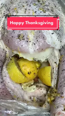 Getting the turkey ready for the oven #GivingThanks #foodtiktok #holidaytiktok #turkey #prep #football #WalmartSyncAlong #lemons #fyp #tiktokcooks