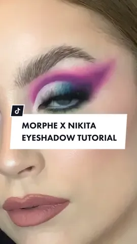 Quick lil tutorial using the @nikitadragun x @morpheofficial palette! Use GLAMFAM1264 for $5 off! 💜✨ #makeup #tutorial