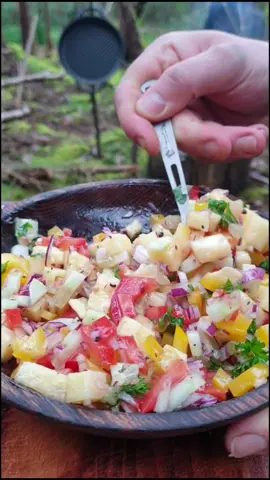 Pineapple Salsa‼️ #LearnOnTikTok #menwiththepot #nutrition #fyp #foryou #cooking #food #asmr #foodporn #fire #forest #nature