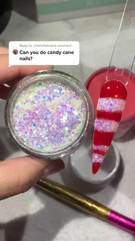 Reply to @.charlottekate DAY 2 of 25 days of Christmas 🎄comment another Christmas look 🥰 #christmas #holiday #candycane #nails #acrylic