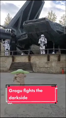 Can you hear how loud his motors are?? #Grogu #BabyYoda #TheChild #Kyloren #stormtrooper #Disney #WDW #HollywoodStudios