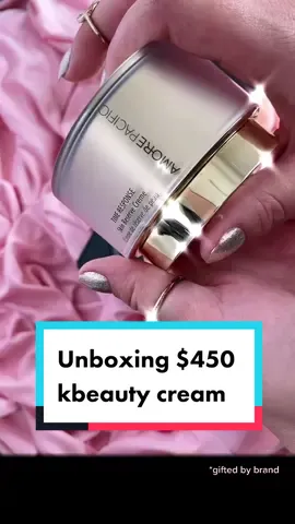 unboxing a $450 face cream😮 *gifted by @amorepacific_global #boujee #unboxing #relax #pamperyourself #greentea #skincare #kbeautyskincare