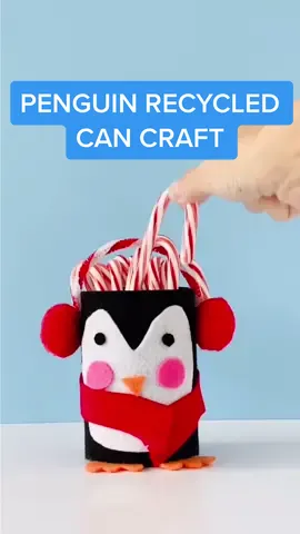 Penguin Recycled Can Craft #holidaycrafts #christmascrafts #christmascraft #christmasdiy #kidscrafts