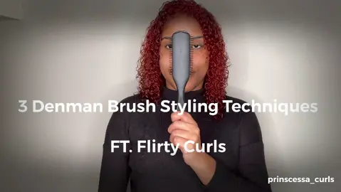 Denman brush styling routine #washngoroutine #denmanbrush #definedcurls #naturalhairtips