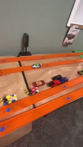 Playoffs round 9! Follow my socials @jonracer3! #hotwheels #fyp #hotwheelstrack #toys #kids #yoshi #camero #donkeykong