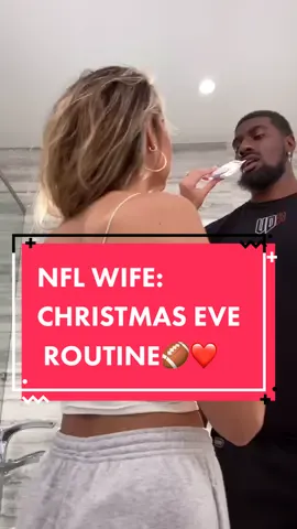 I love making Christmas special for my husband❤️ thank you to @purelywhitedeluxe for helping him look his best 😍 #juandchan #nflcouple  #nflwife