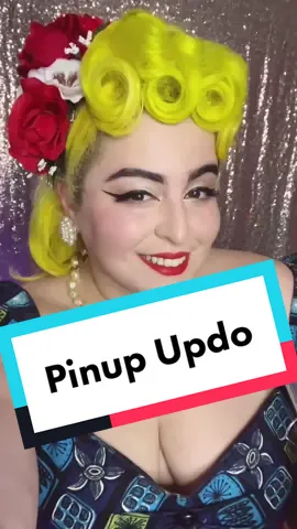 Pinup Updo - check out my video on YouTube to see how I did it! Link in bio #WinterFit #poodleupdo #pinuphairtutorial #pinup #rockabilly