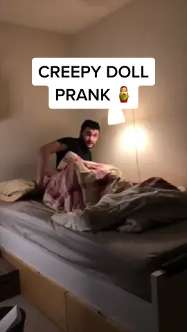 He really thought the sheets would save him 😂 #fyp #scared #haunted #prank
