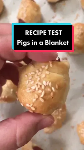 Let’s recipe test some pigs in a blanket! #cooking #Recipe #pigsinablanket #EasyRecipes