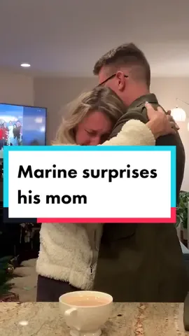 Marine’s homecoming shocks his mom. #fyp #marines #humankind #mom