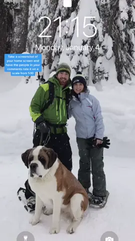 Yes, I’m aware my #screensaver is the cutest 🐶 #stbernard #saintbernard #snowshoe #snow #pnw #wa #seattle #throwback #boyfriend #chronicillness #fyp