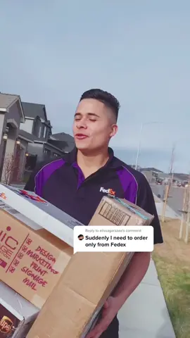 Reply to @elissagarzaaa You guys order I deliver🕺🏻💜📦 #yovoyvoyvoy #fedex #sandotwist 🎥: @williamsando1