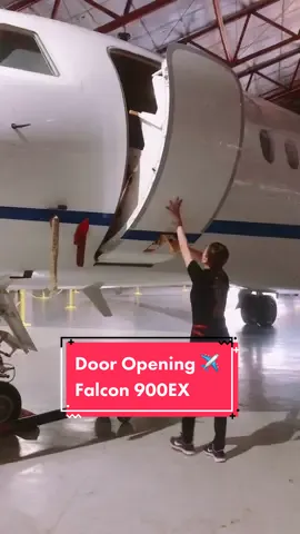 Door Opening ✈️ Falcon 900EX #flightattendant #flightattendantlife #cabincrew #falcon #privatejet #fyp #foryou #foryoupage