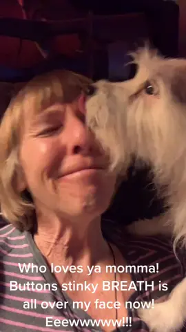Only a mom could tolerate these stinky dog breath kisses! #dogkisses #jackrussell #dogbreath #animallover