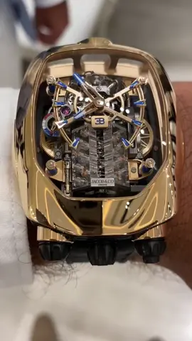The amazing Jacob & Co. Bugatti Chiron with an exact replica of the Bugatti V16 engine inside! #jacobandco #inspiredbytheimpossible #fyp #watches