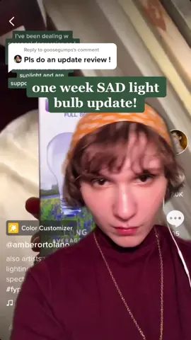 Reply to @goosegumps one week light bulb update! #fyp #foryou #MentalHealth #sad #adhd