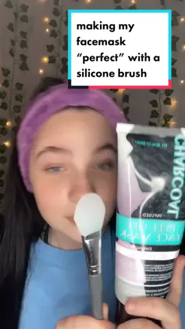 i had a few people tell me to use a silicone brush so i had to try it. it was definitely harder that a makeup brush. #fyp #foryoupage #facemask