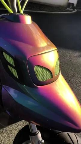 Vos avis sur ma peinture ? 😇#pourtoi #cameleon #booster #paint #bikelife