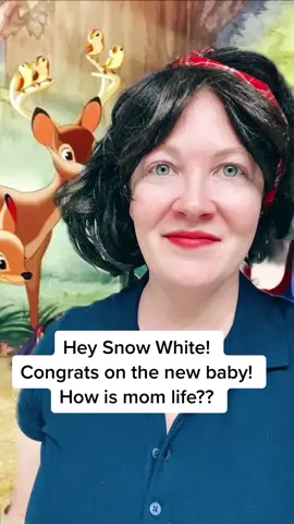 No one ever tells you it’s happily ever after until those animal friends want attention too #greenscreen #momcomedy #disneychallenge #newmomlife